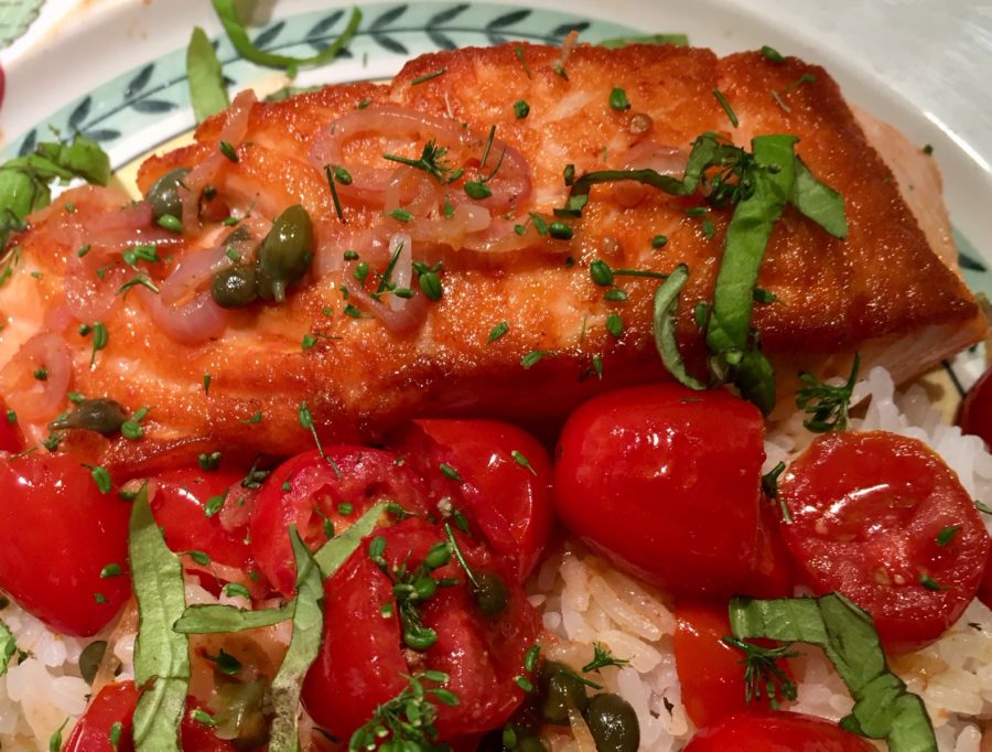 Pan Roasted Salmon With Tomato Vinaigrette 2014